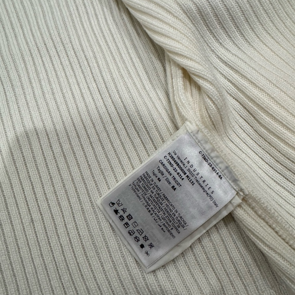 Moncler Cardigan Tricot White Zip Up Knitted Sweater Cardigan - Picture 9 of 13